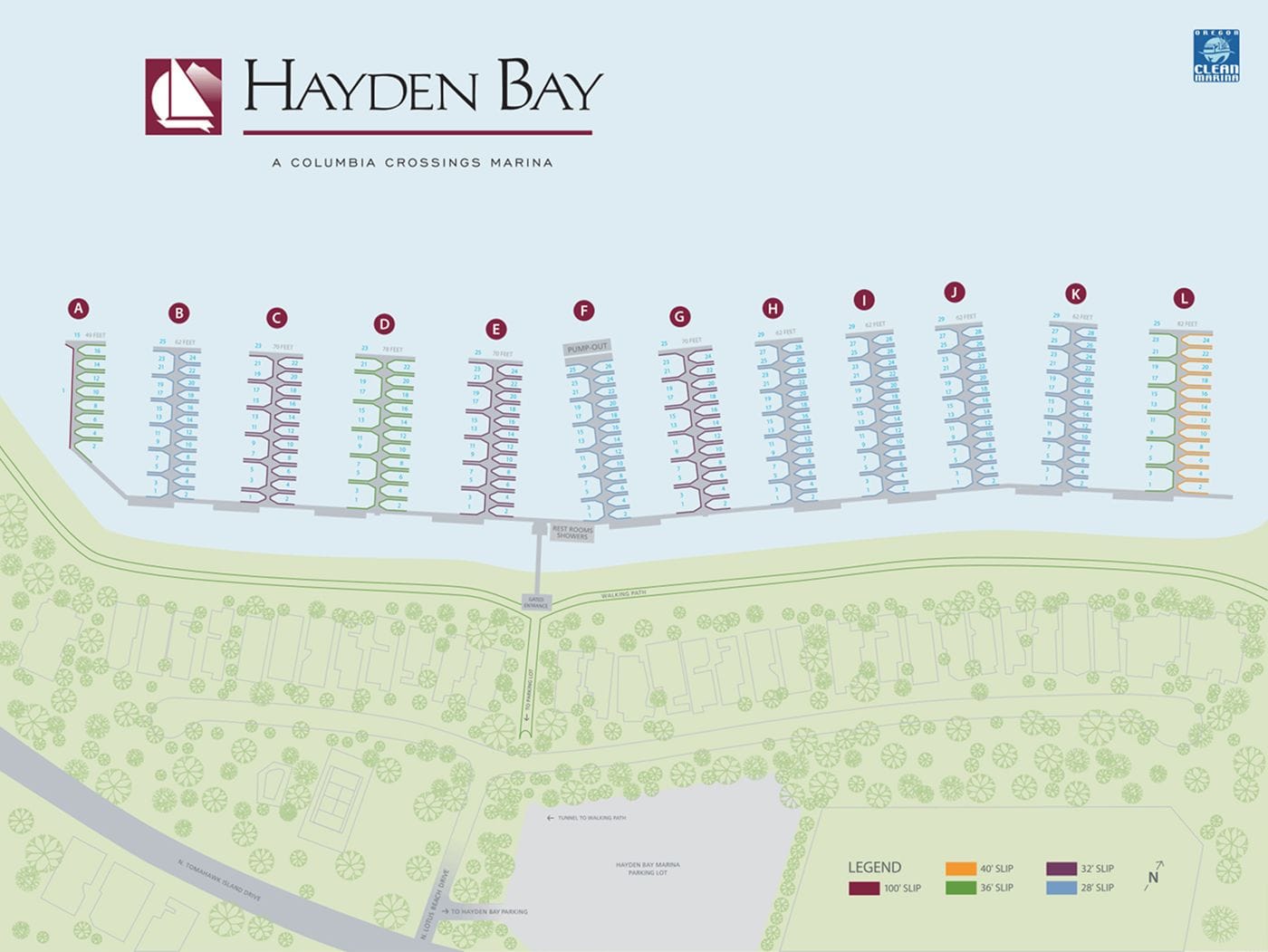 Hayden Bay Marina Map