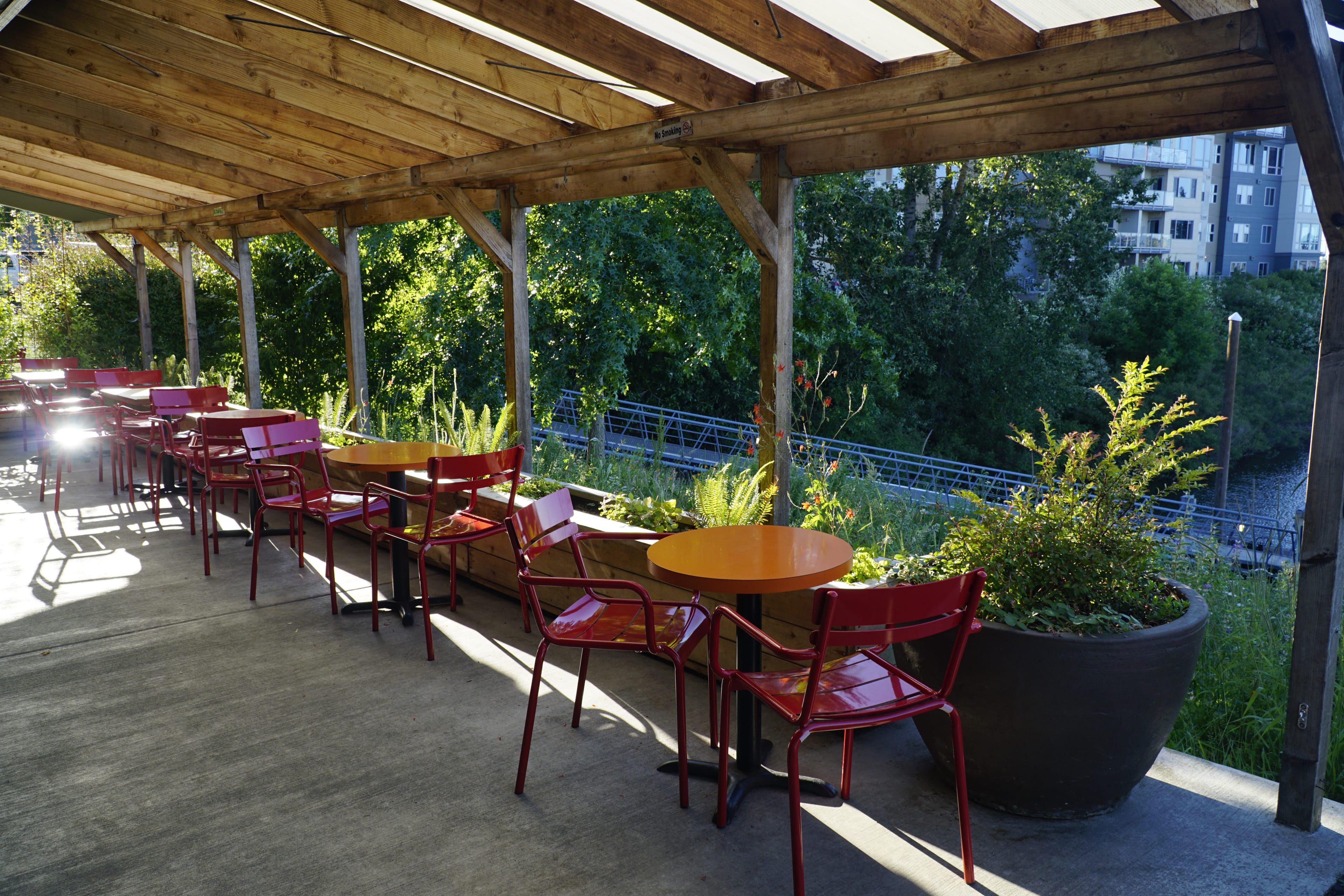 more Deck seating at Pals located in Tomahawk Bay near Downtown Portland and Downtown Vancouver